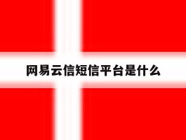 网易云信短信平台是什么