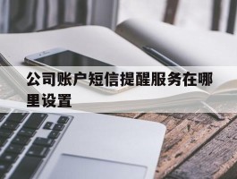 公司账户短信提醒服务在哪里设置
