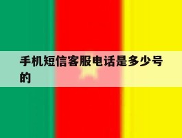 手机短信客服电话是多少号的