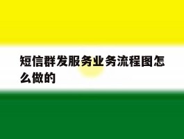 短信群发服务业务流程图怎么做的