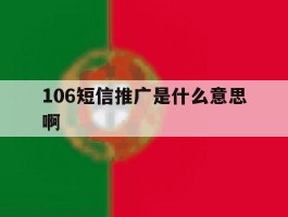 106短信推广是什么意思啊的简单介绍
