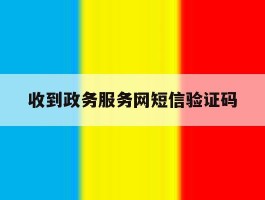 收到政务服务网短信验证码